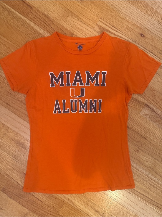 Champion Tops - Champion Orange Miami Alumni Graphic Tee
